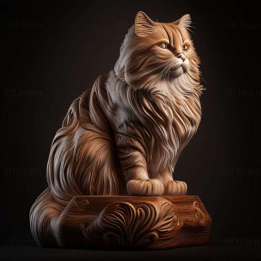 3D model Siberian cat (STL)